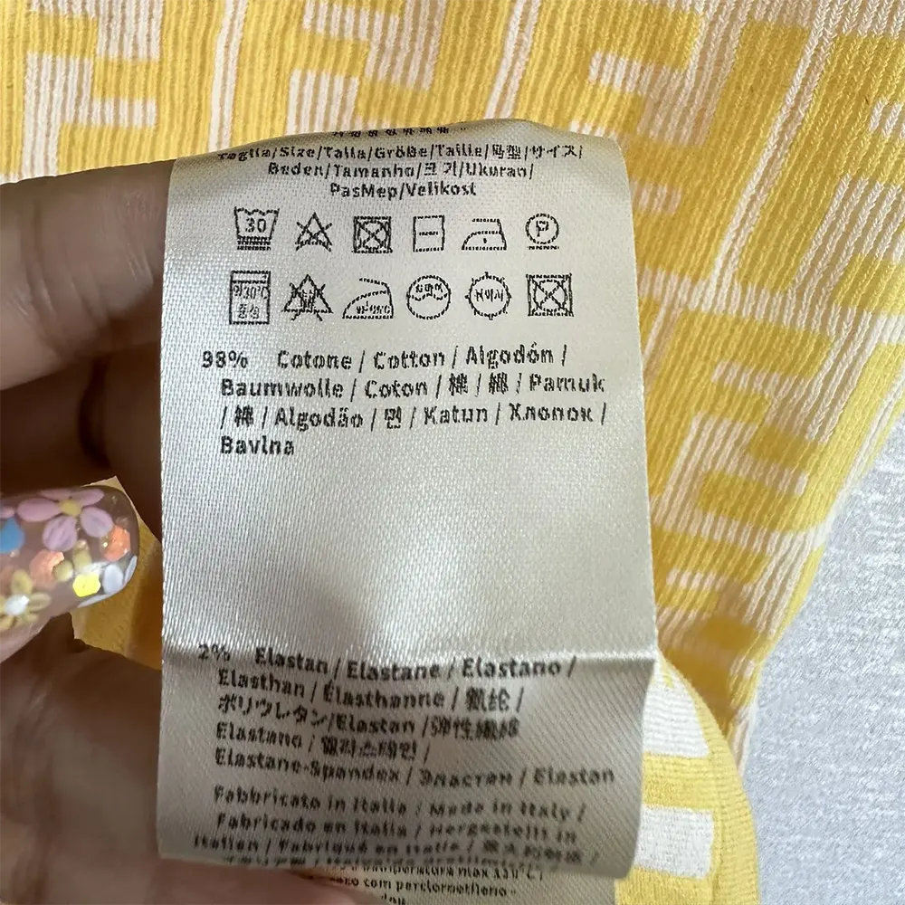 Fendi Women Golden Yellow FF Cotton Dress - image 8