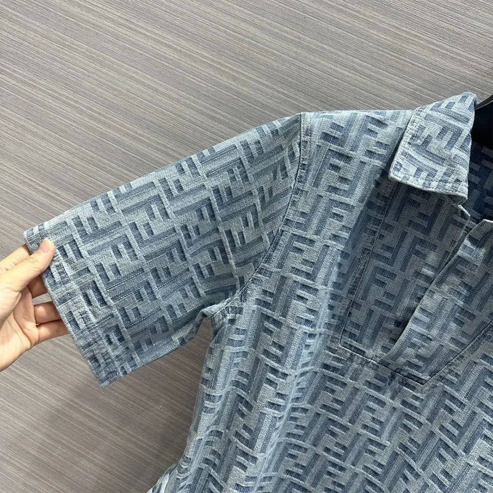 Fendi Women Light Blue FF Denim Dress - image 5