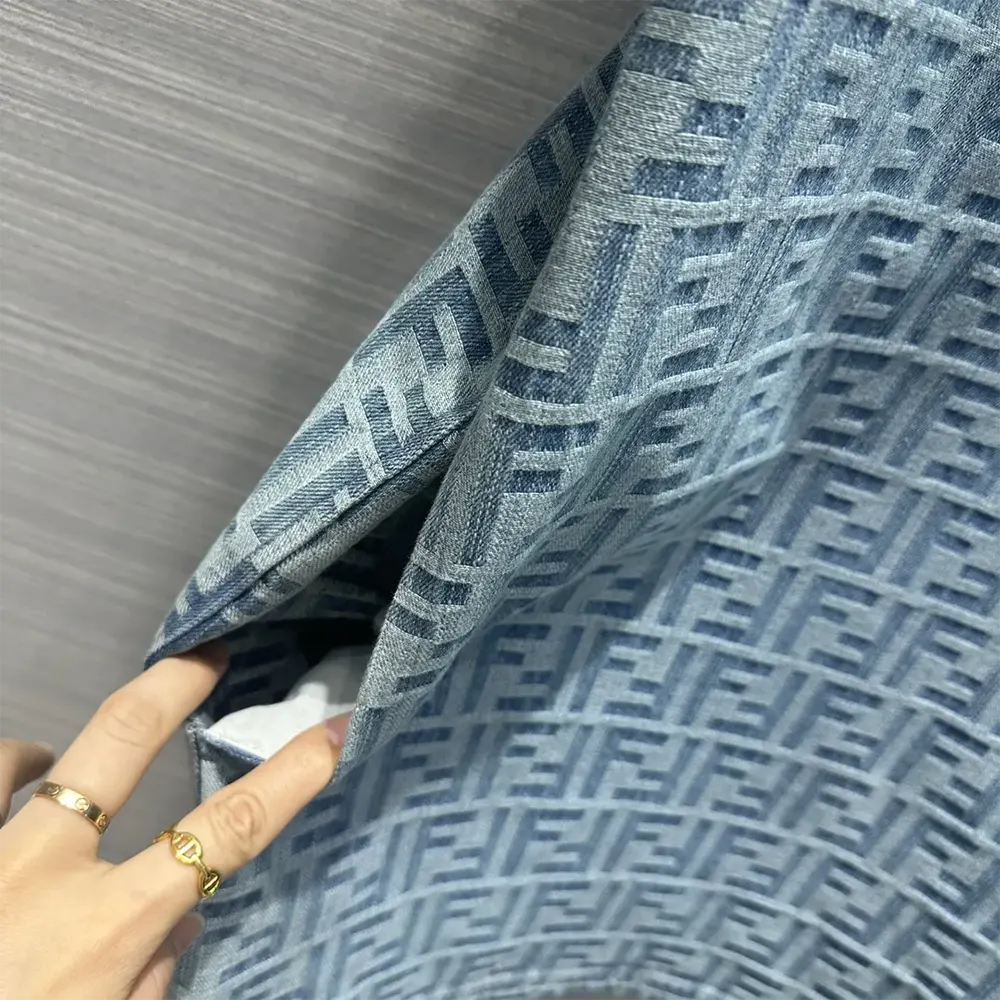 Fendi Women Light Blue FF Denim Dress - image 8