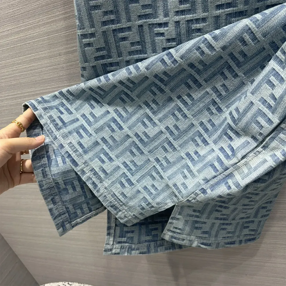 Fendi Women Light Blue FF Denim Dress - image 9