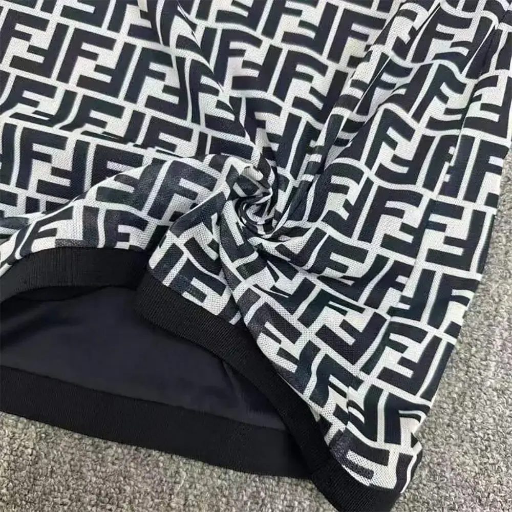 Fendi Women Navy Blue FF Cotton Dress - image 7