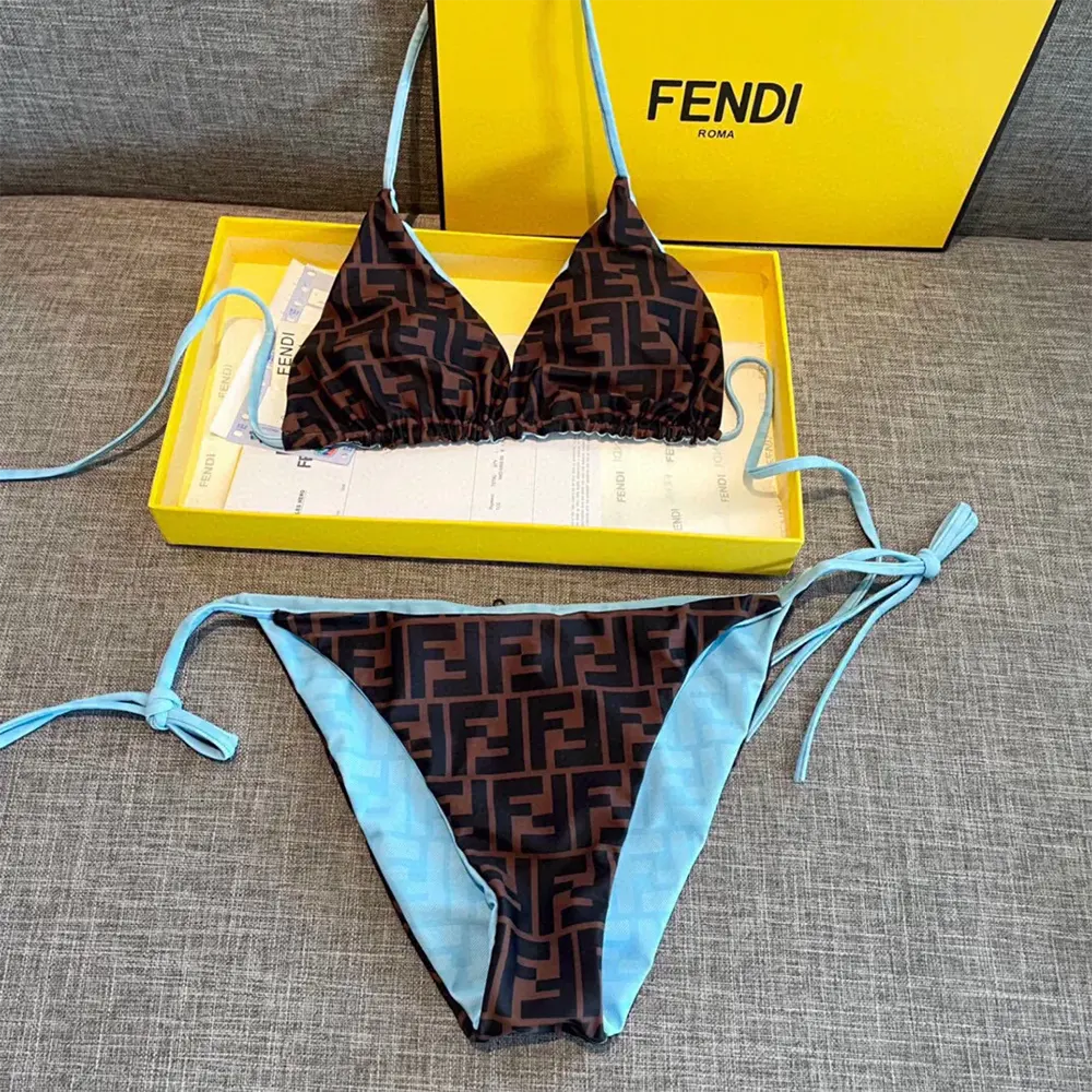 Fendi Women Swimsuit Blue Lycra Bikini - image 6