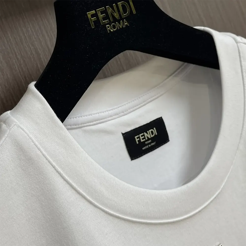 Fendi Women White Cotton T-shirt - image 4
