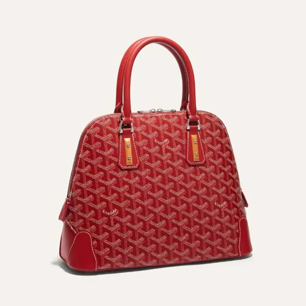 Front view of Goyard Women Vendôme PM Bag-Red showing flap closure