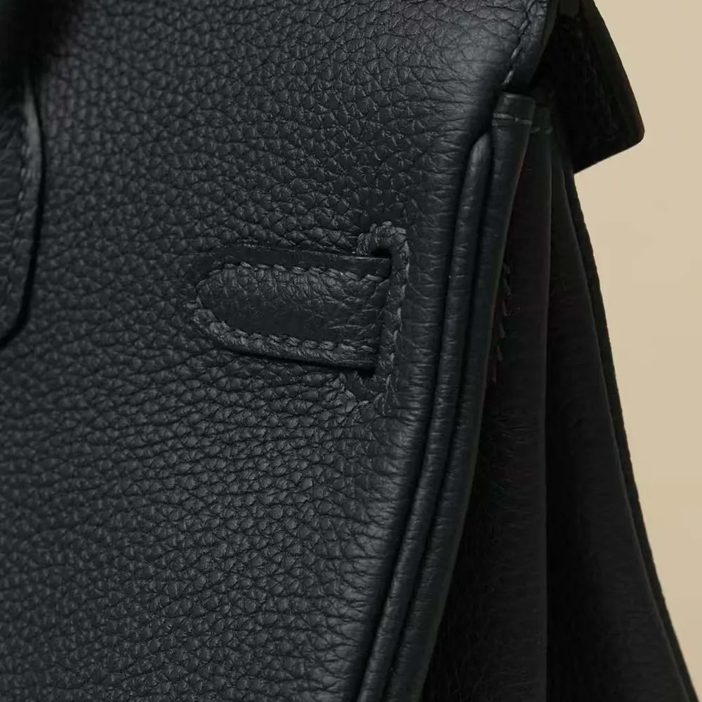 Hermes Birkin 30 Bag in Epsom Leather with Silver Hardware-Black/Silver - image 7
