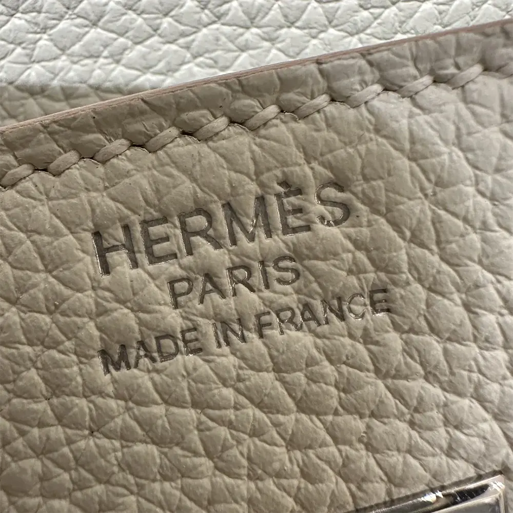 Hermes Birkin 30 Bag in Epsom Leather with Silver Hardware-White/Silver - image 10