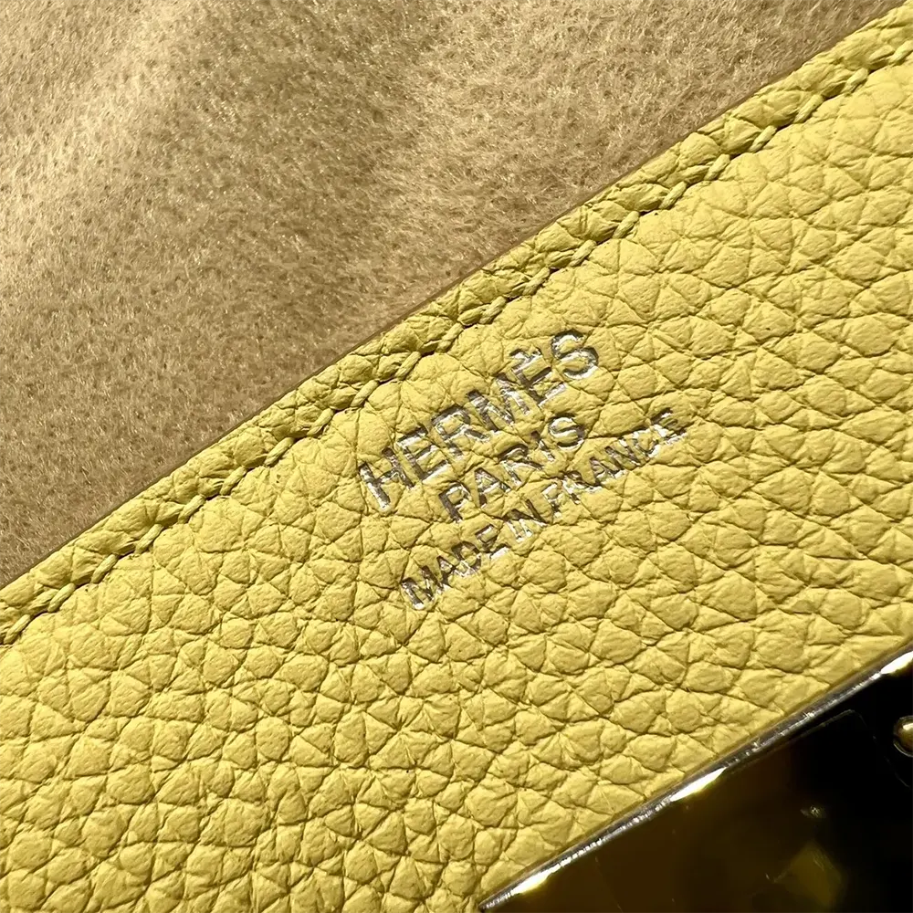 Hermes Birkin 30 Bag in Epsom Leather with Silver Hardware-Yellow/Silver - image 10