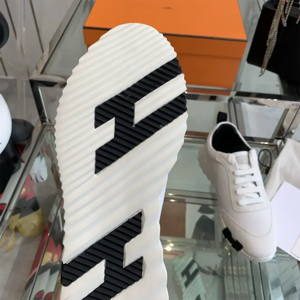 Hermes Unisex Bouncing Sneaker-White/Black H242250Z - image 10