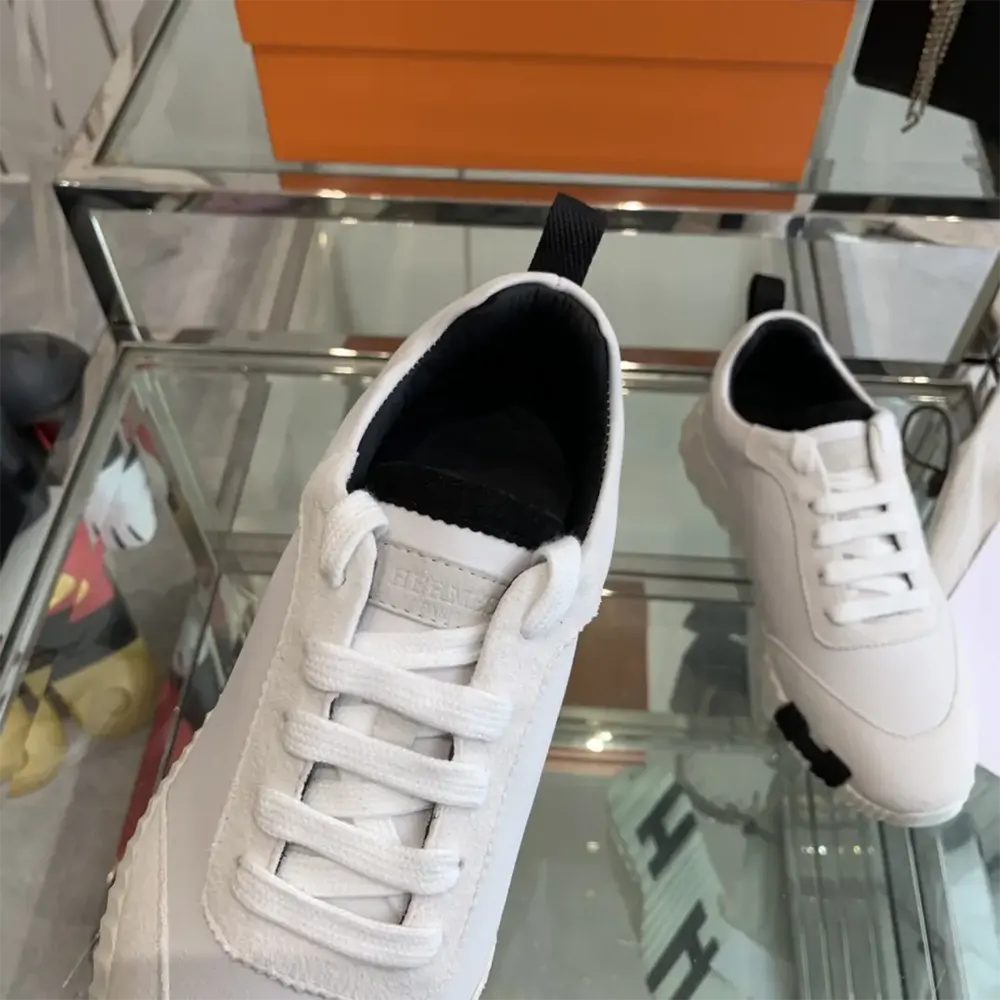 Hermes Unisex Bouncing Sneaker-White/Black H242250Z - image 6