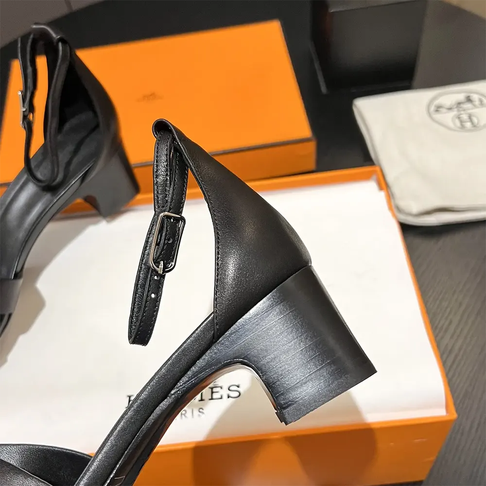 Hermes Women Encens 50 Sandal-Black H221119Z - image 8