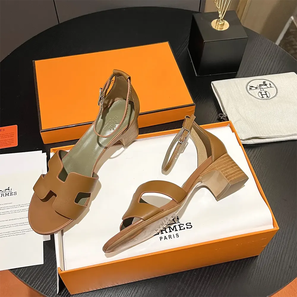 Hermes Women Encens 50 Sandal-Brown H221121Z - image 9
