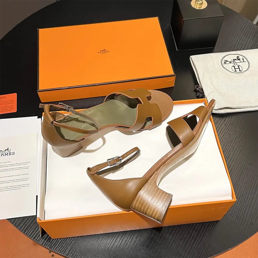 Hermes Women Encens 50 Sandal-Brown H221121Z - image 8