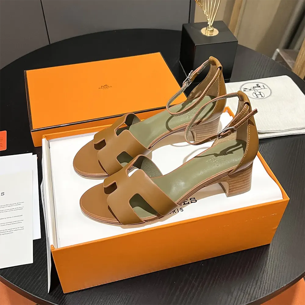 Hermes Women Encens 50 Sandal-Brown H221121Z - image 5
