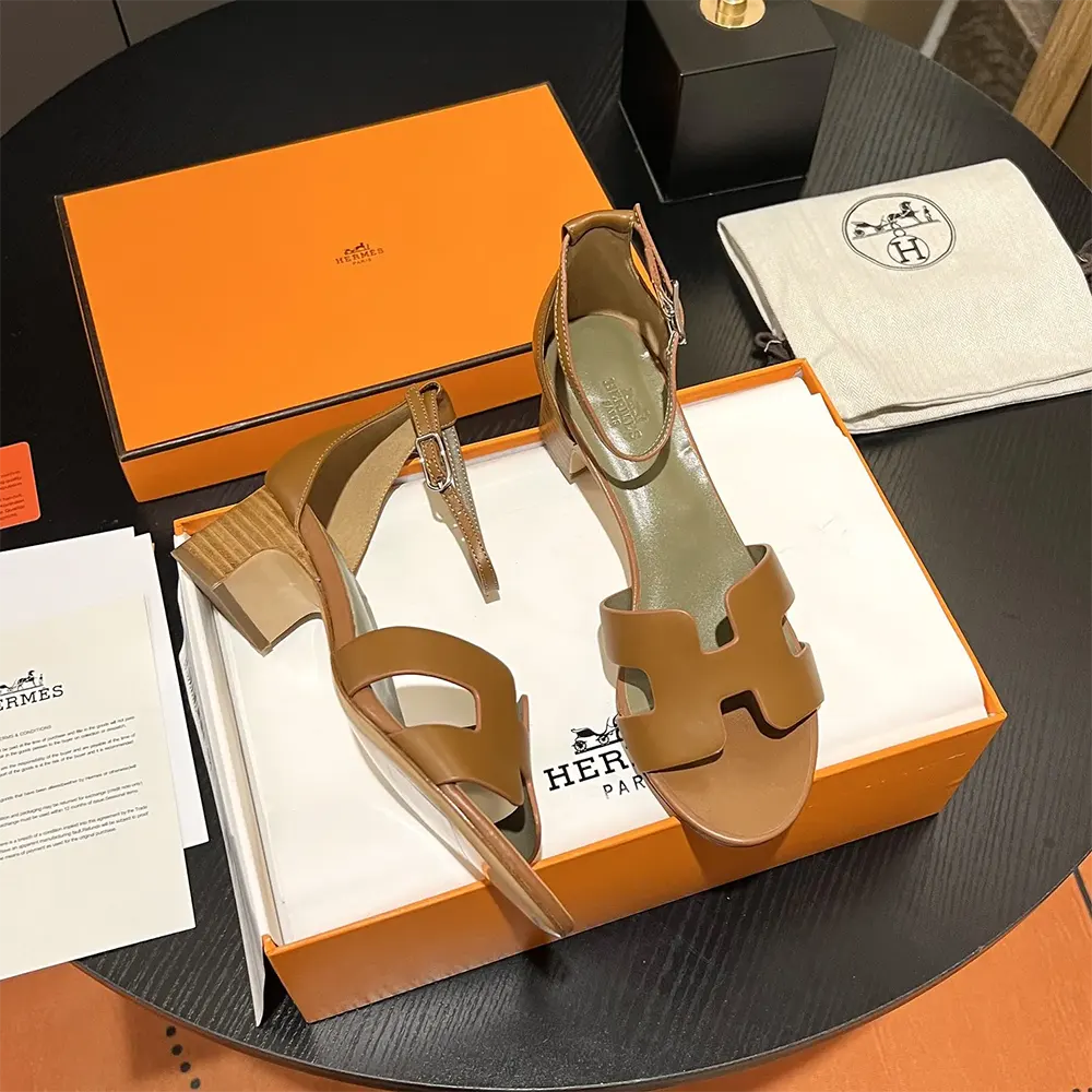 Hermes Women Encens 50 Sandal-Brown H221121Z - image 6