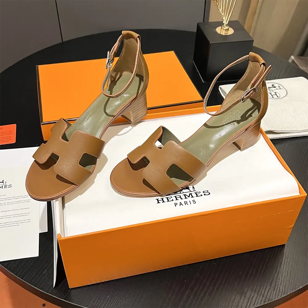 Hermes Women Encens 50 Sandal-Brown H221121Z - image 4