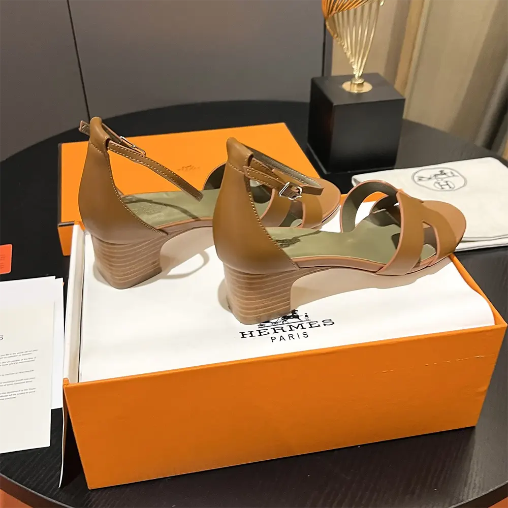 Hermes Women Encens 50 Sandal-Brown H221121Z - image 7