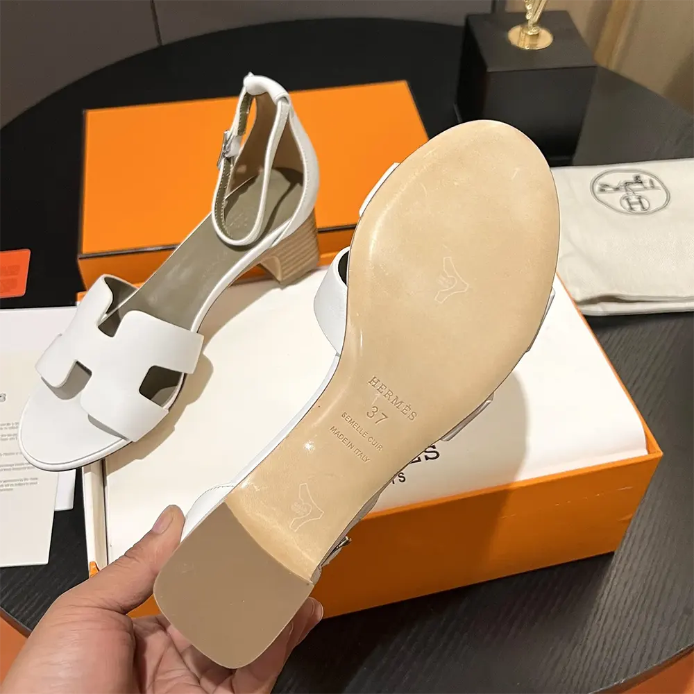 Hermes Women Encens 50 Sandal-White H221119Z - image 10