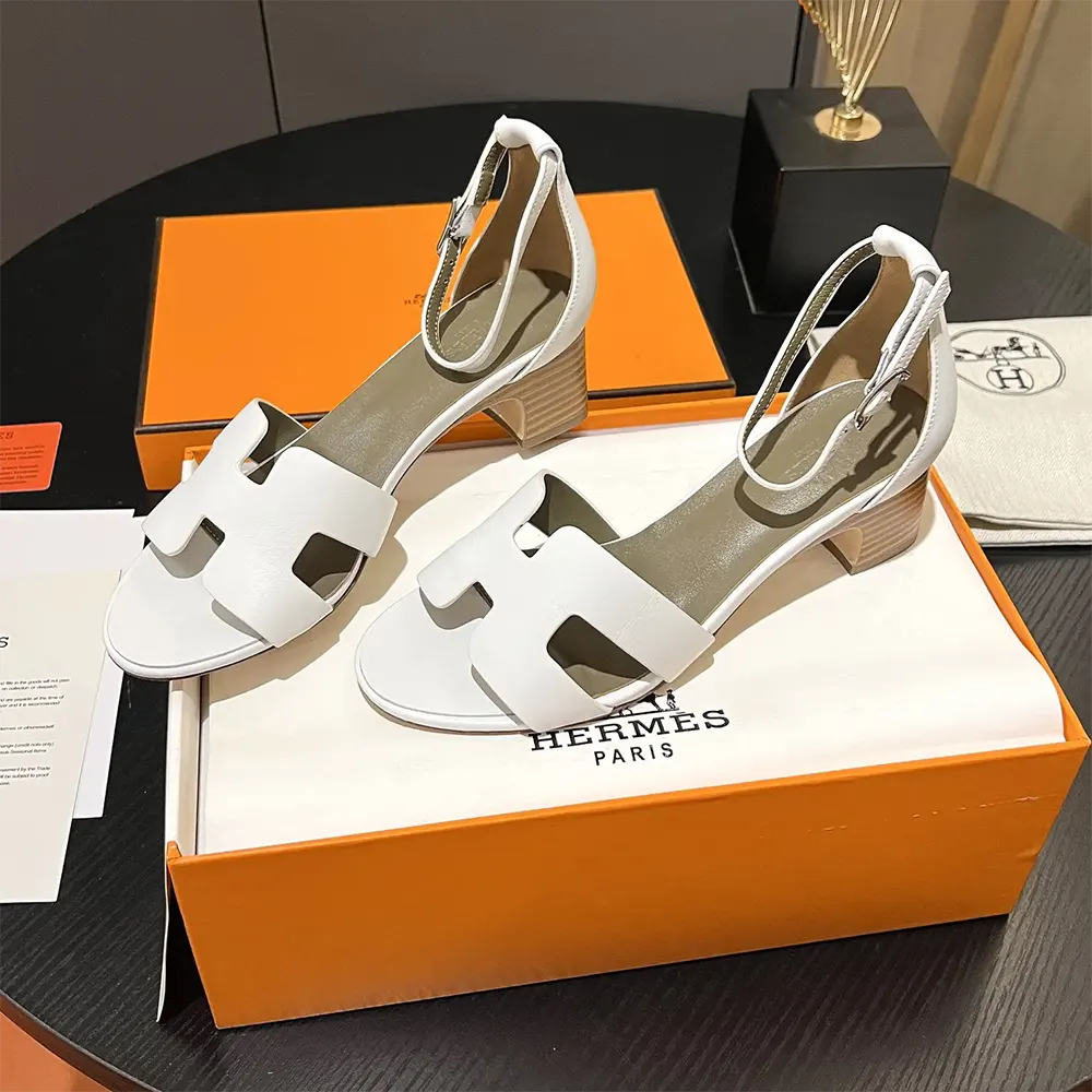 Hermes Women Encens 50 Sandal-White H221119Z - image 4