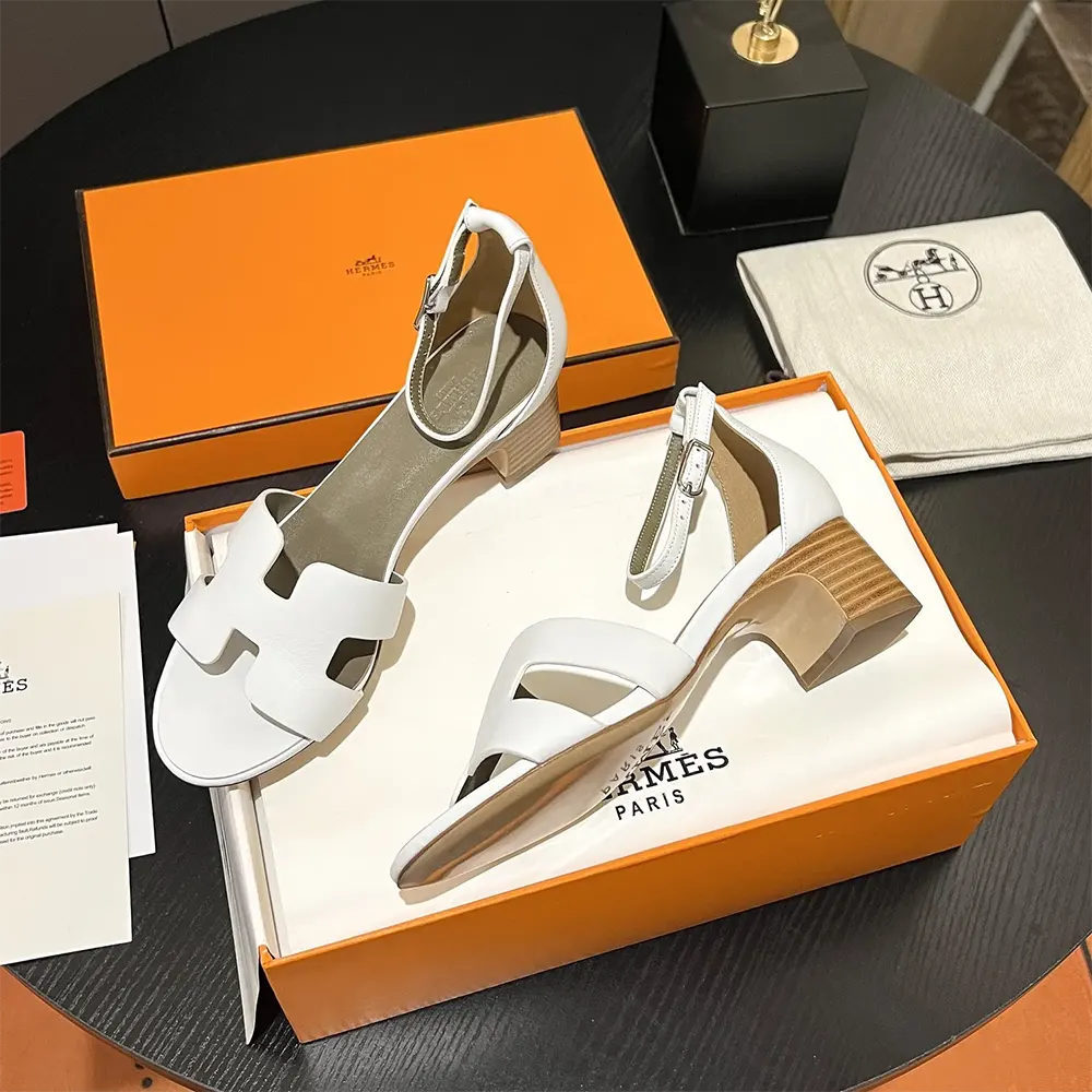 Hermes Women Encens 50 Sandal-White H221119Z - image 7