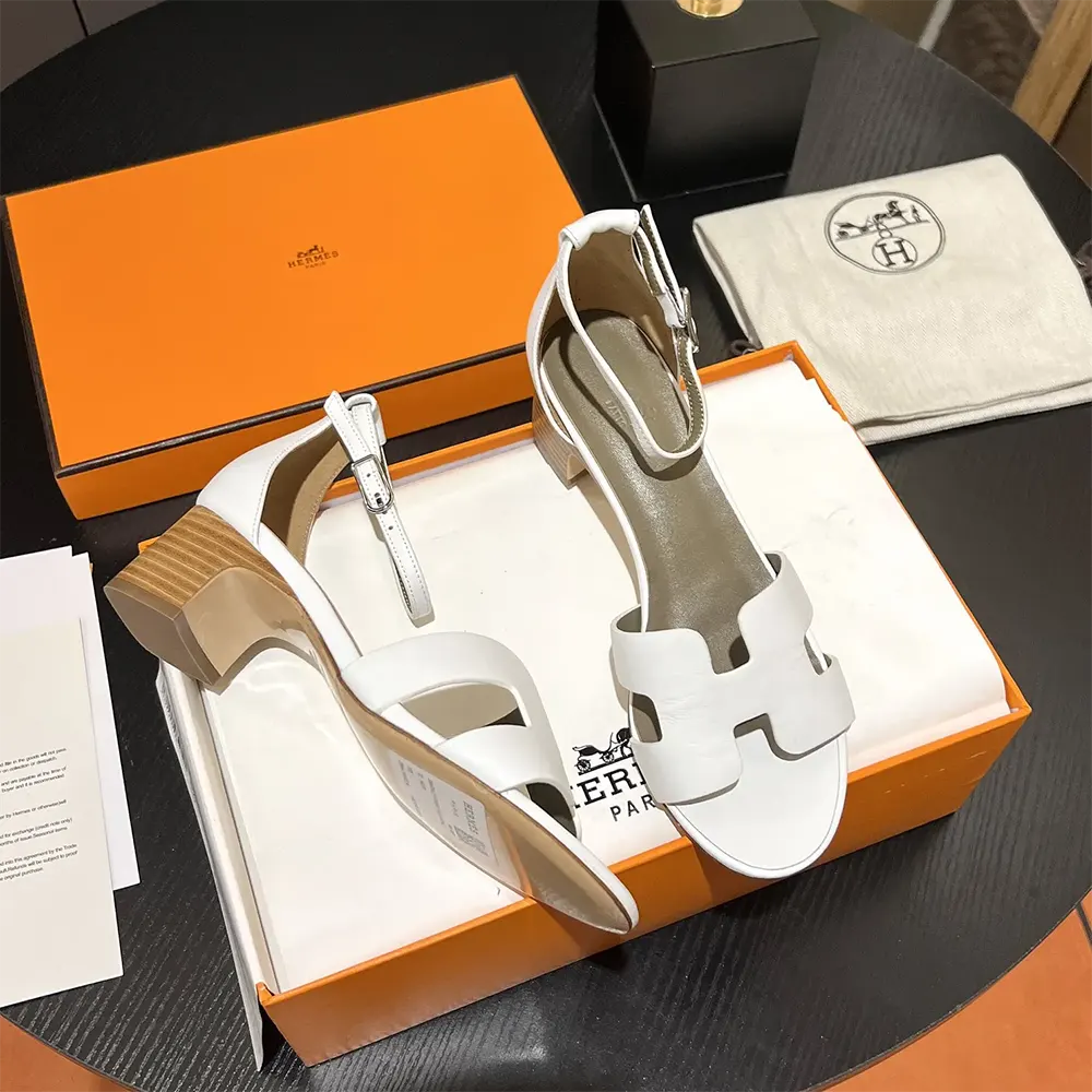 Hermes Women Encens 50 Sandal-White H221119Z - image 6