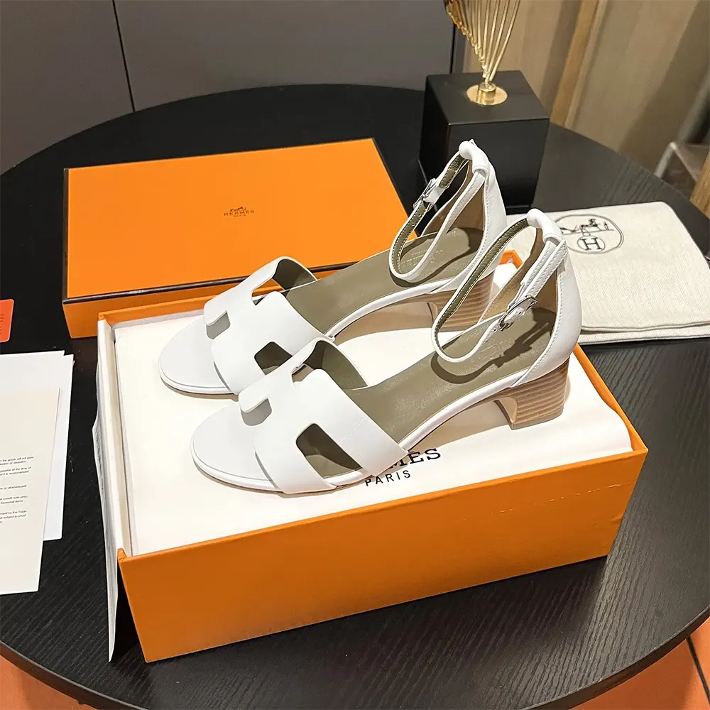 Hermes Women Encens 50 Sandal-White H221119Z - image 5