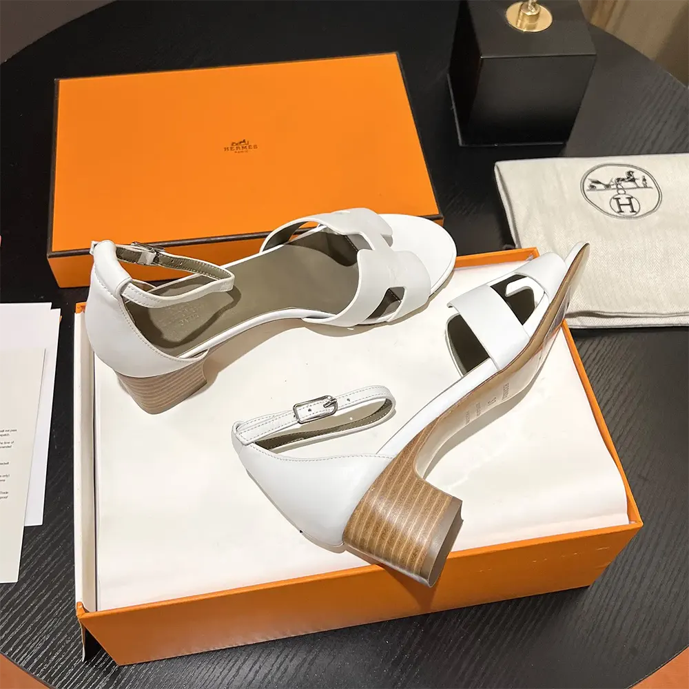 Hermes Women Encens 50 Sandal-White H221119Z - image 8