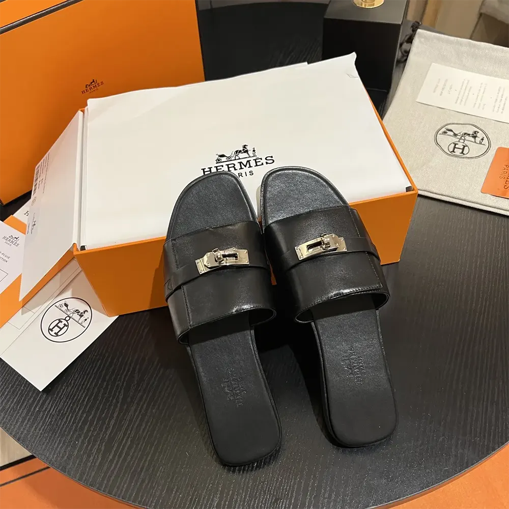 Hermes Women Giulia Sandal-Black H232129Z - image 5