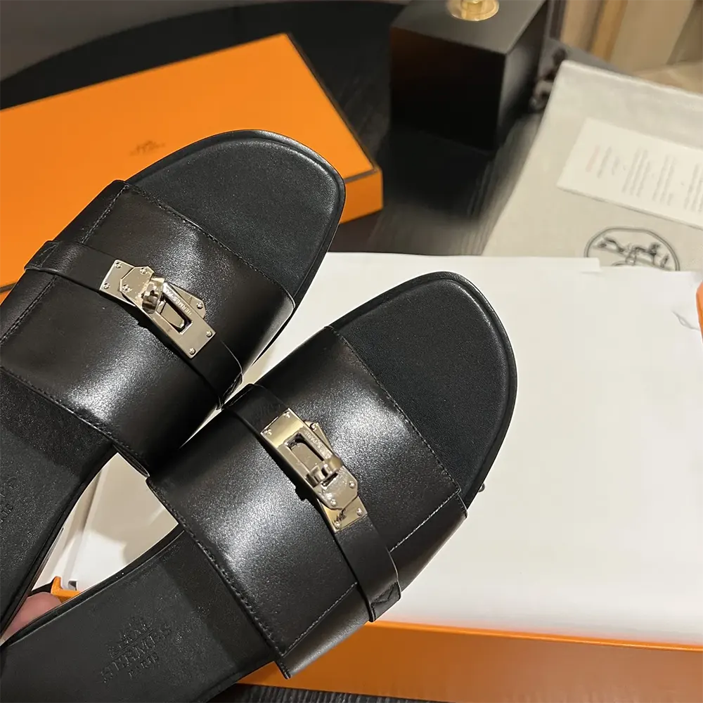 Hermes Women Giulia Sandal-Black H232129Z - image 8