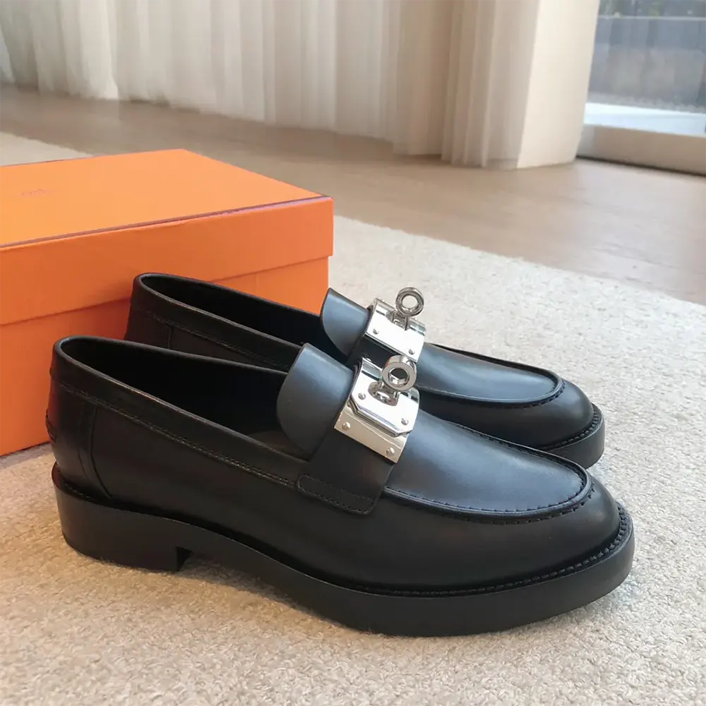 Hermes Women Hot Loafer-Black H232075Z - image 5