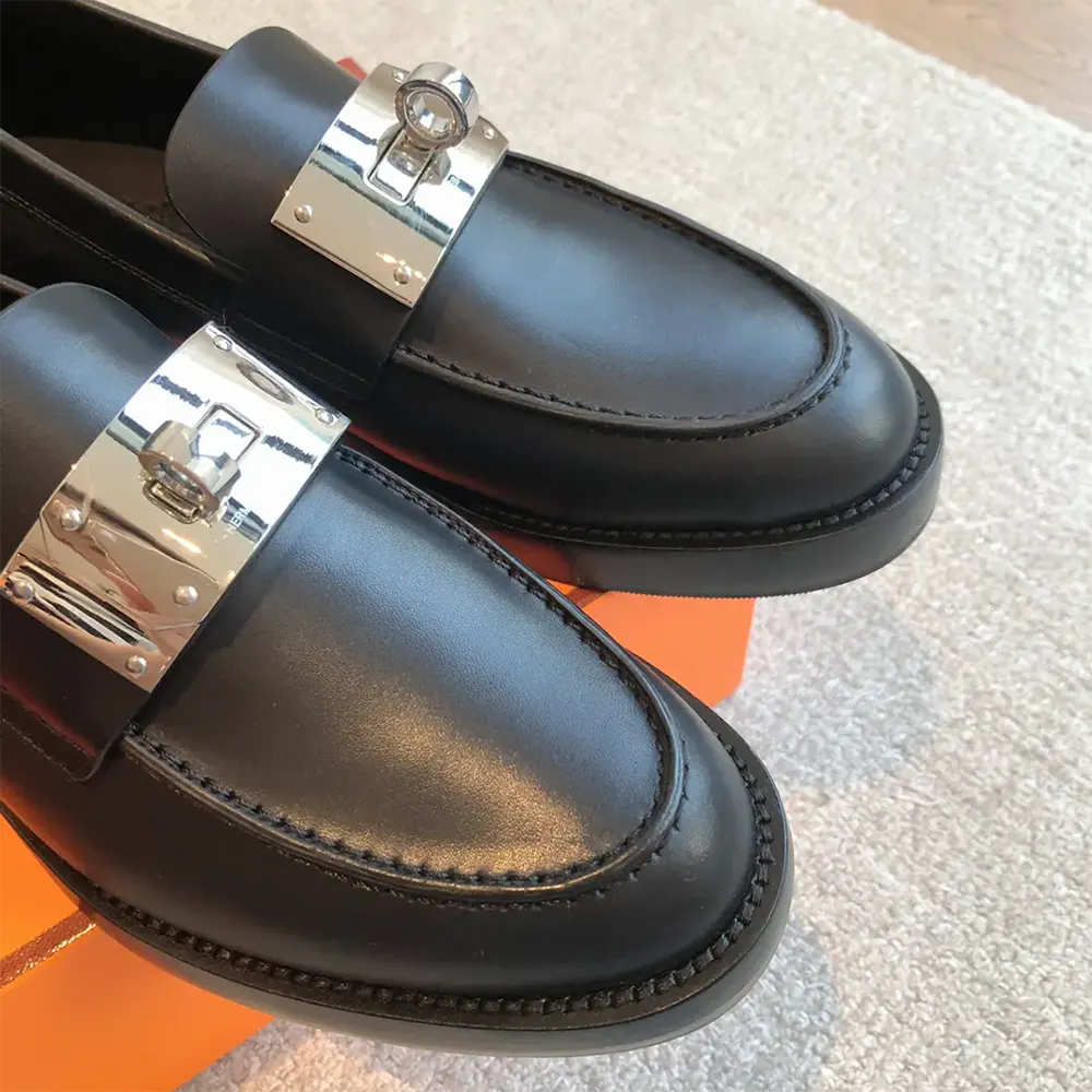 Hermes Women Hot Loafer-Black H232075Z - image 7