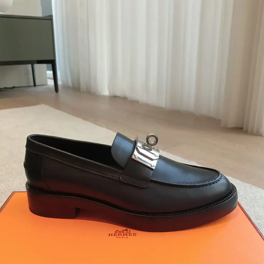 Hermes Women Hot Loafer-Black H232075Z - image 6