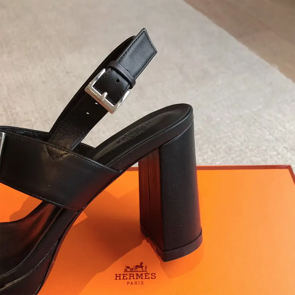 Hermes Women Ilona 90 Sandal-Black H241153Z - image 9