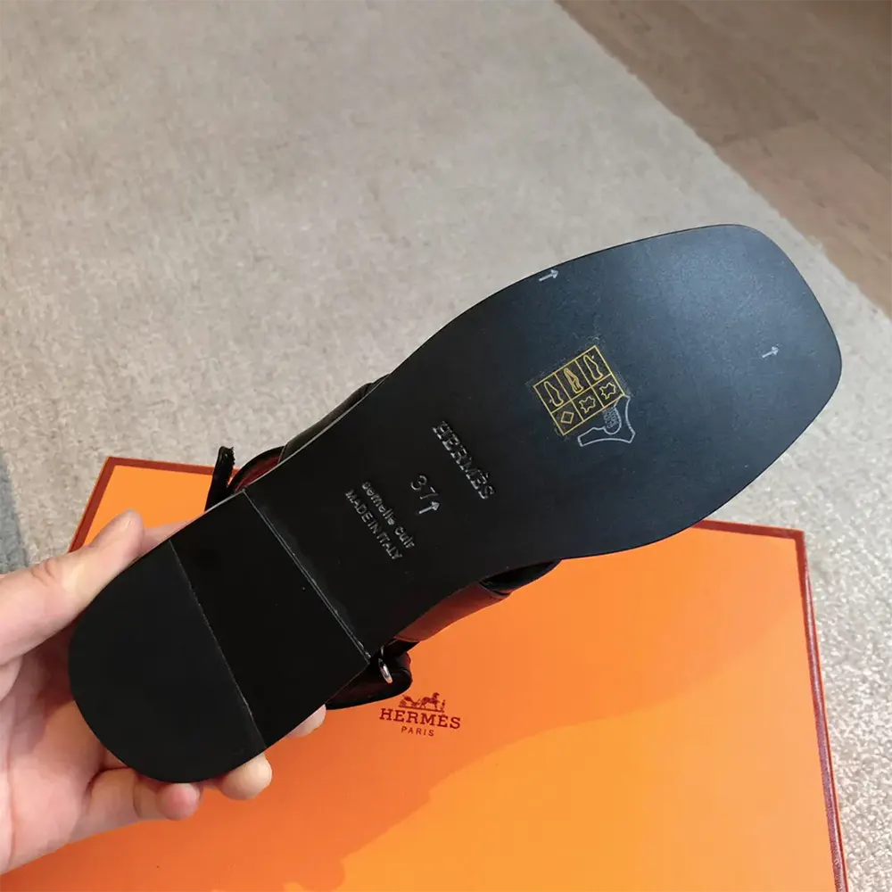 Hermes Women Ines Sandal-Black H241155Z - image 10
