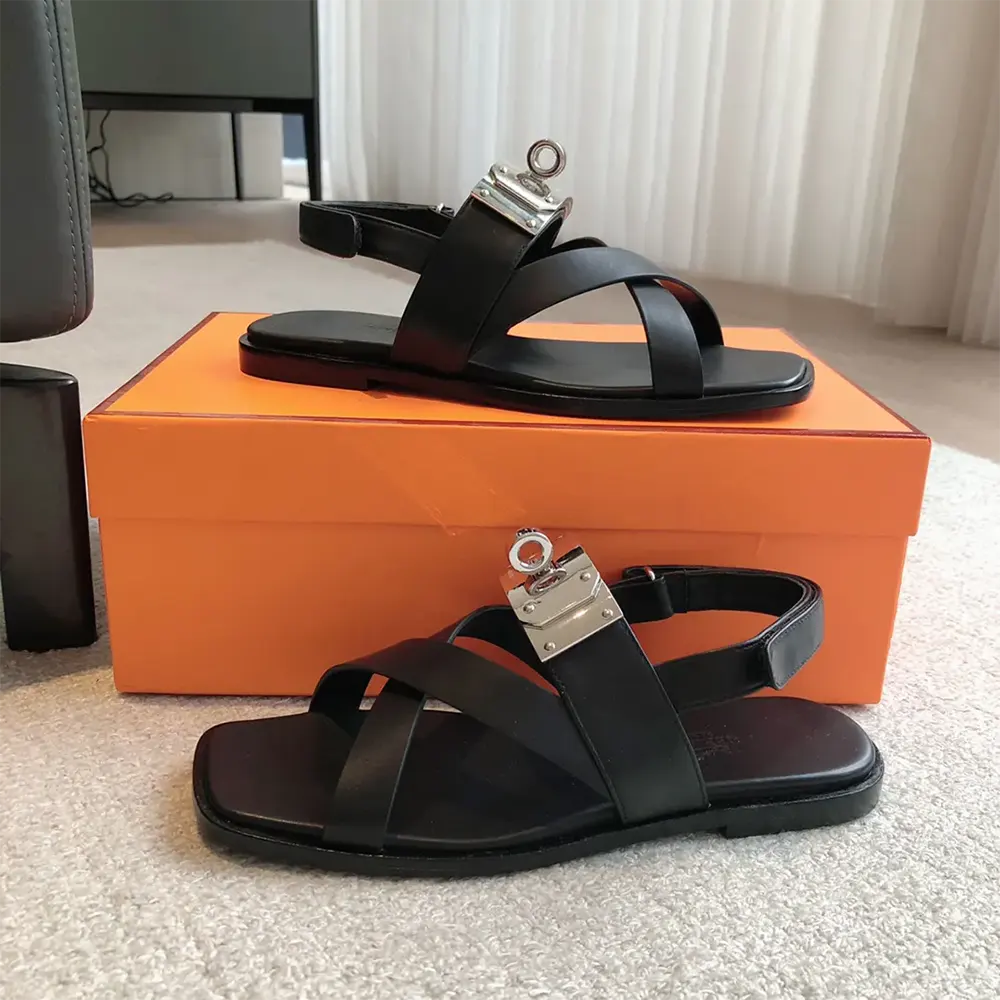 Hermes Women Ines Sandal-Black H241155Z - image 5