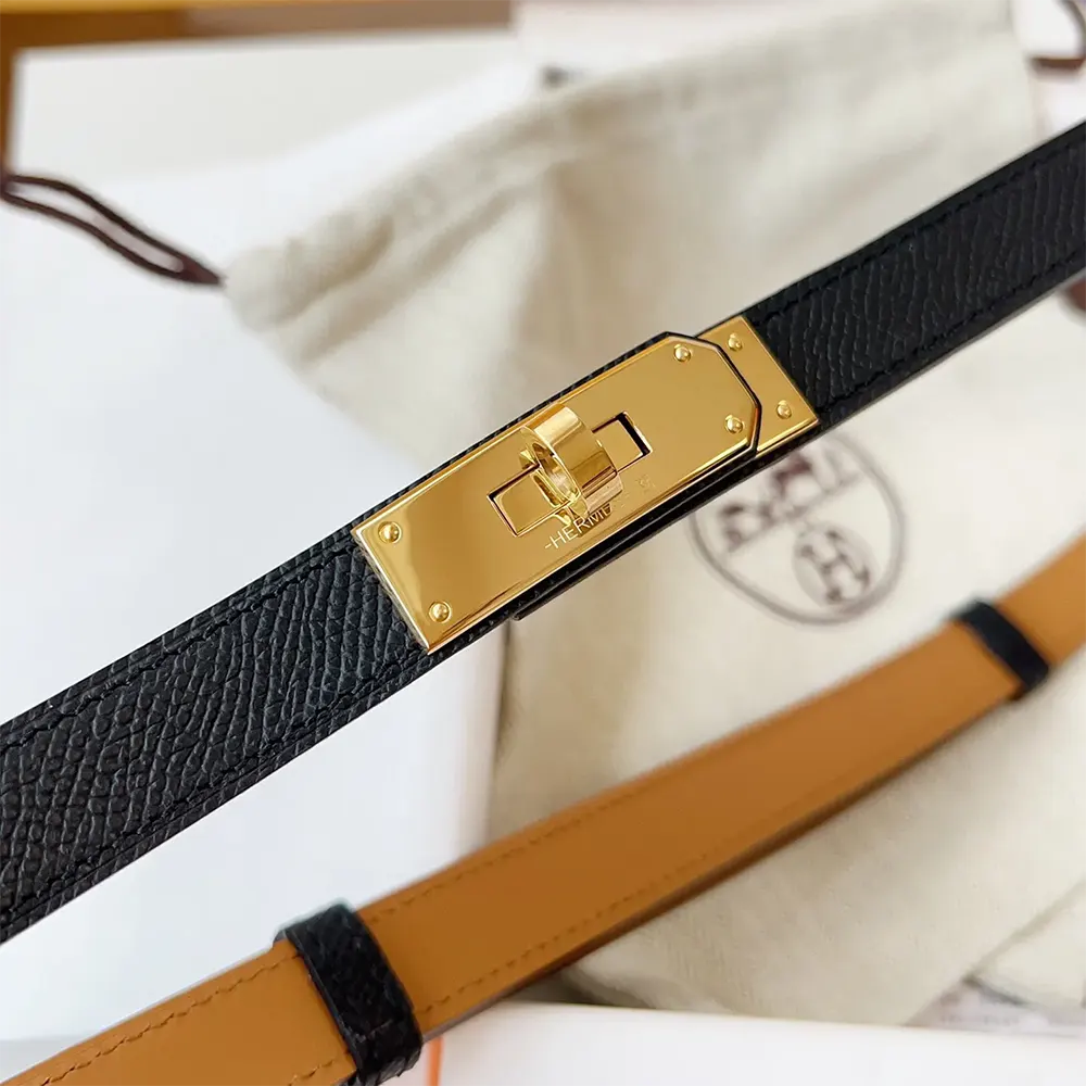Hermes Women Kelly 18 Belt-Black - image 6