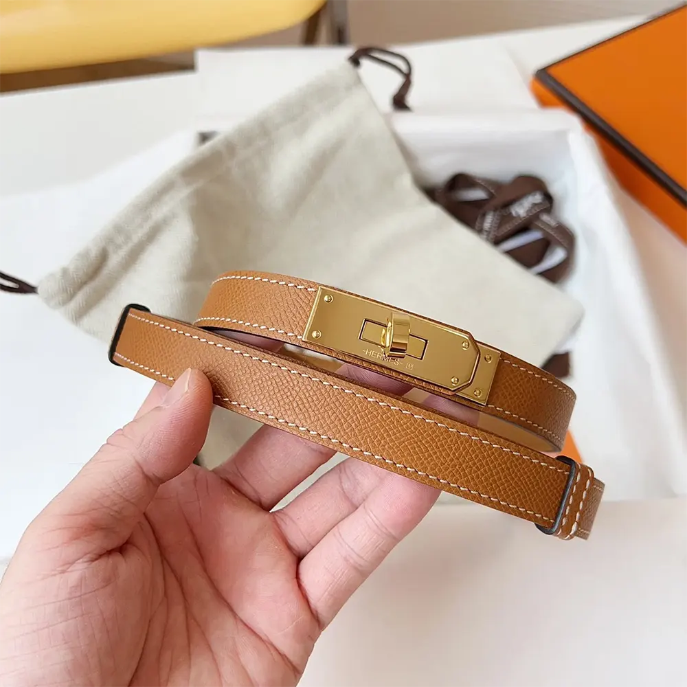 Hermes Women Kelly 18 Belt-Brown - image 4