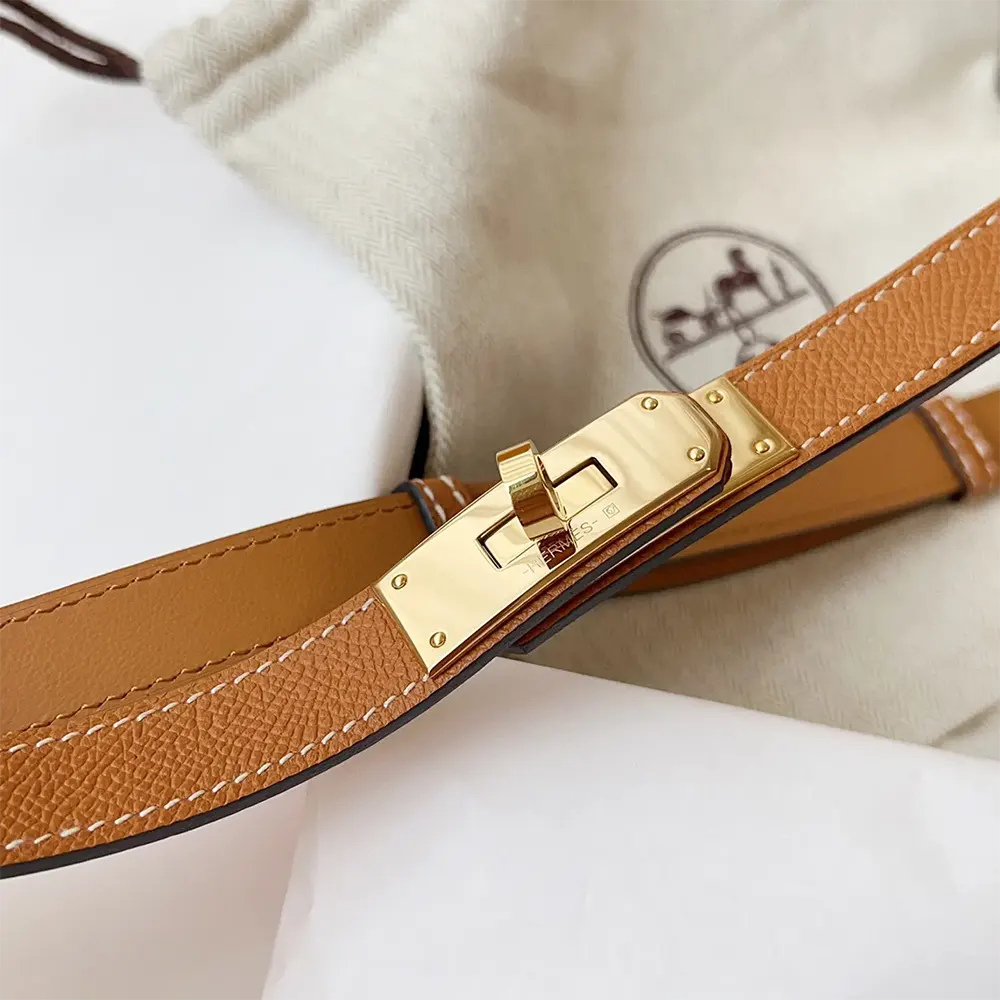 Hermes Women Kelly 18 Belt-Brown - image 6