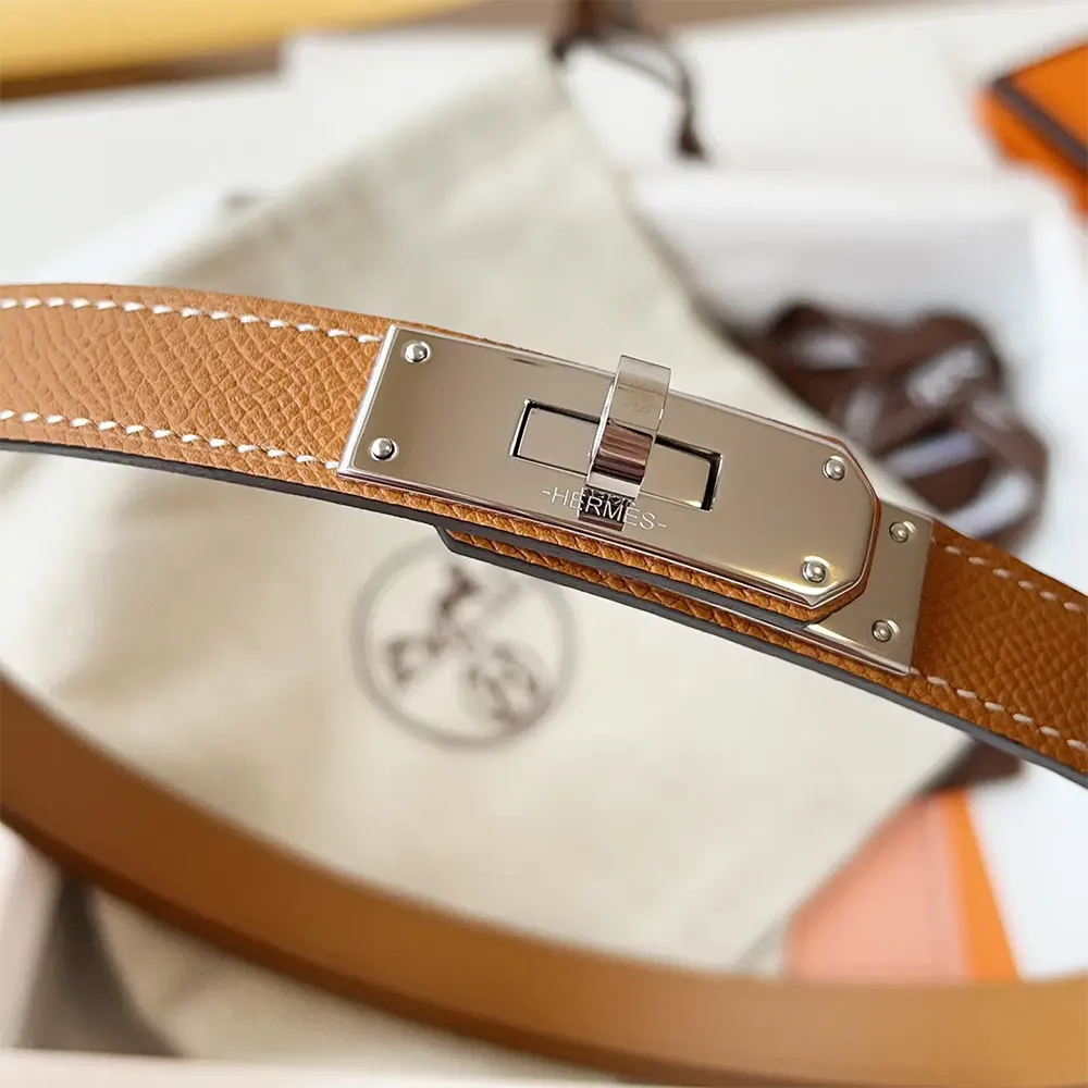 Hermes Women Kelly 18 Belt-Brown - image 5