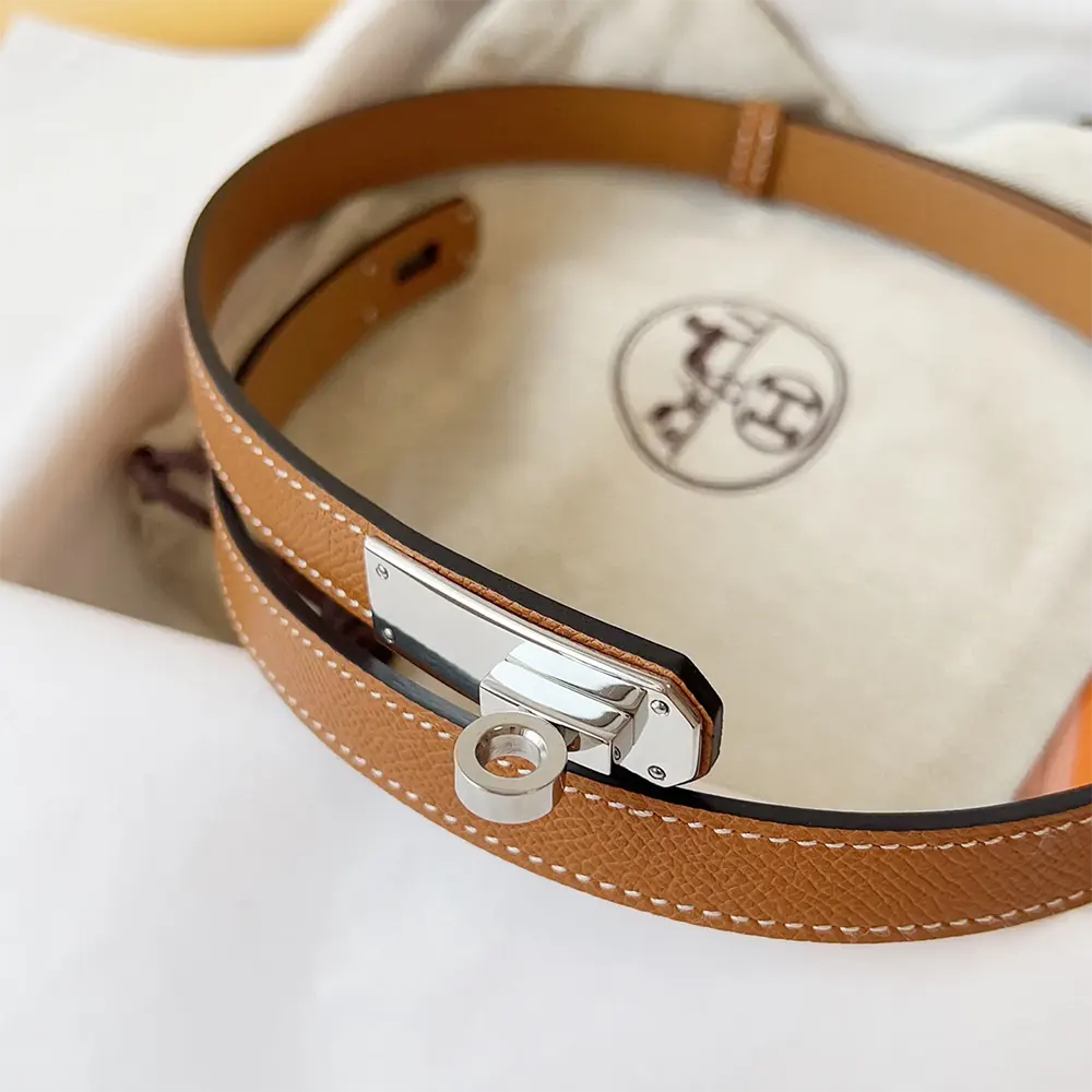 Hermes Women Kelly 18 Belt-Brown - image 4