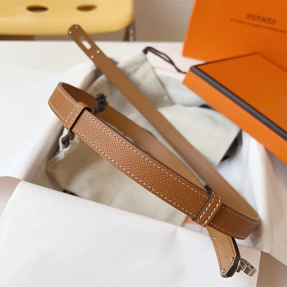 Hermes Women Kelly 18 Belt-Brown - image 7