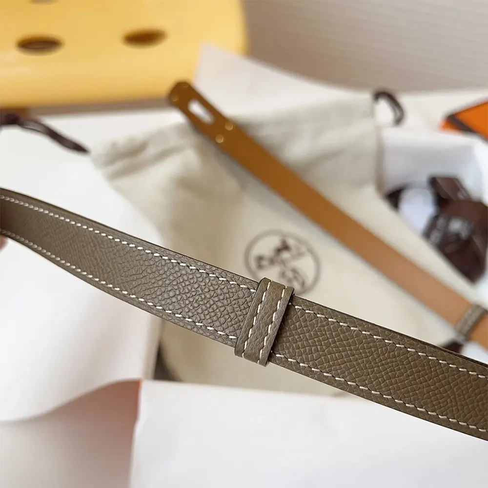 Hermes Women Kelly 18 Belt-Grey - image 7