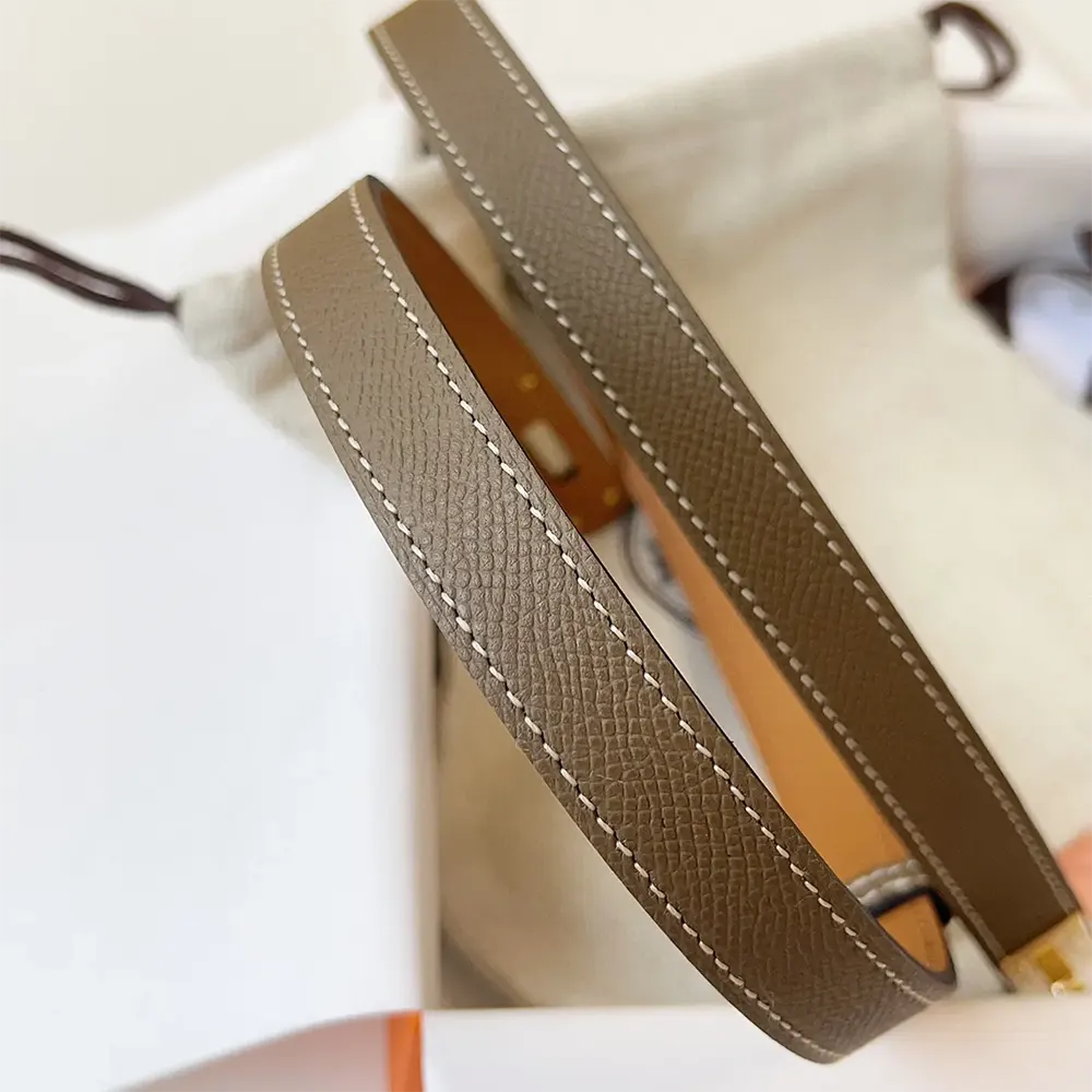 Hermes Women Kelly 18 Belt-Grey - image 8