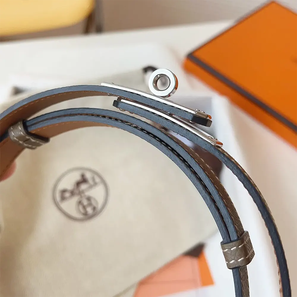 Hermes Women Kelly 18 Belt-Grey - image 8