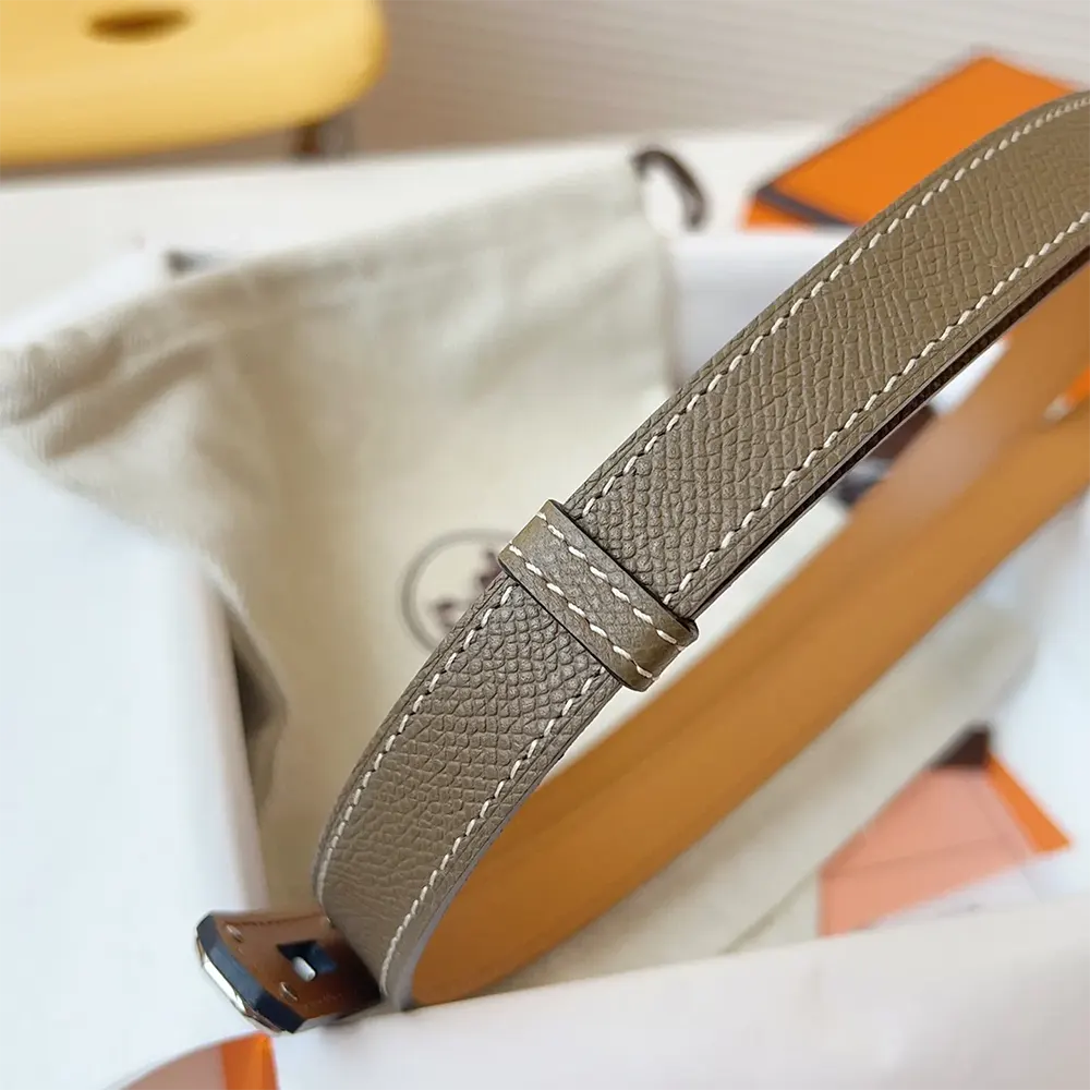 Hermes Women Kelly 18 Belt-Grey - image 7