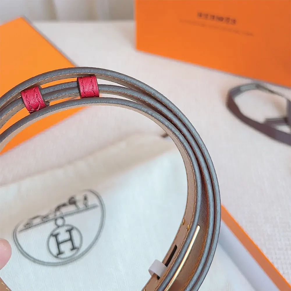 Hermes Women Kelly 18 Belt-Red - image 8
