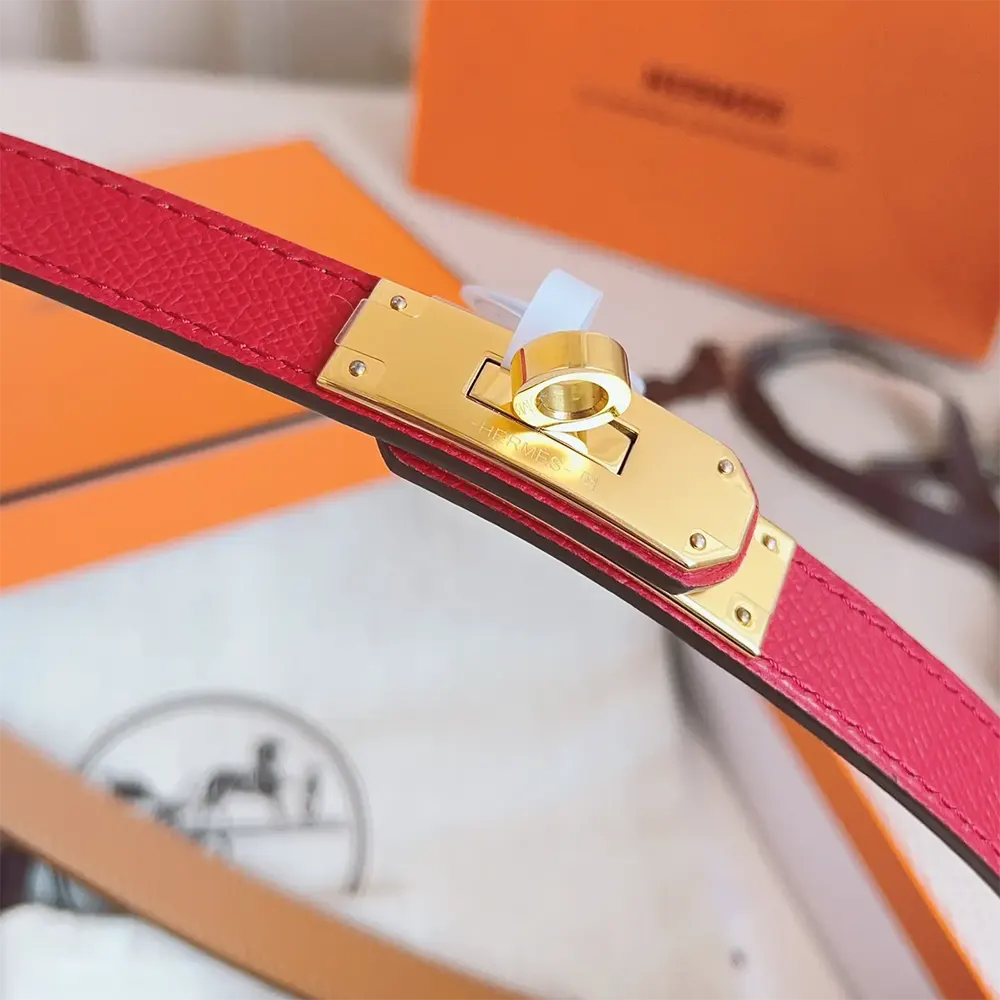 Hermes Women Kelly 18 Belt-Red - image 5
