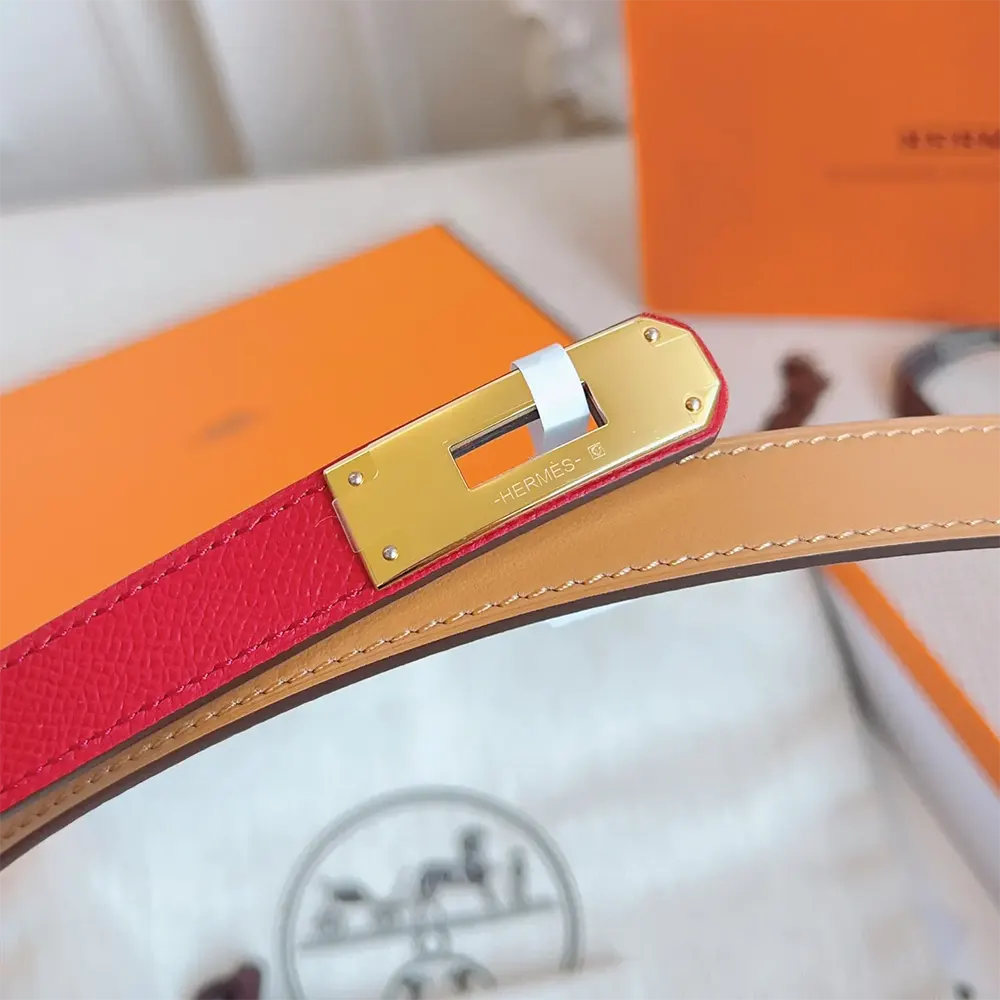 Hermes Women Kelly 18 Belt-Red - image 7