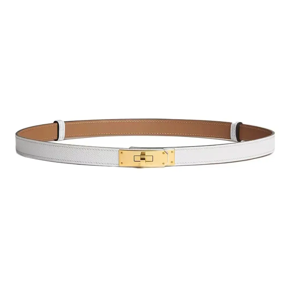 Hermes Women Kelly 18 Belt-White