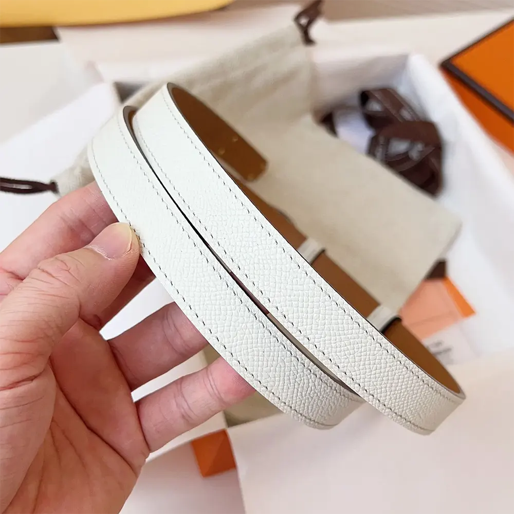 Hermes Women Kelly 18 Belt-White - image 8
