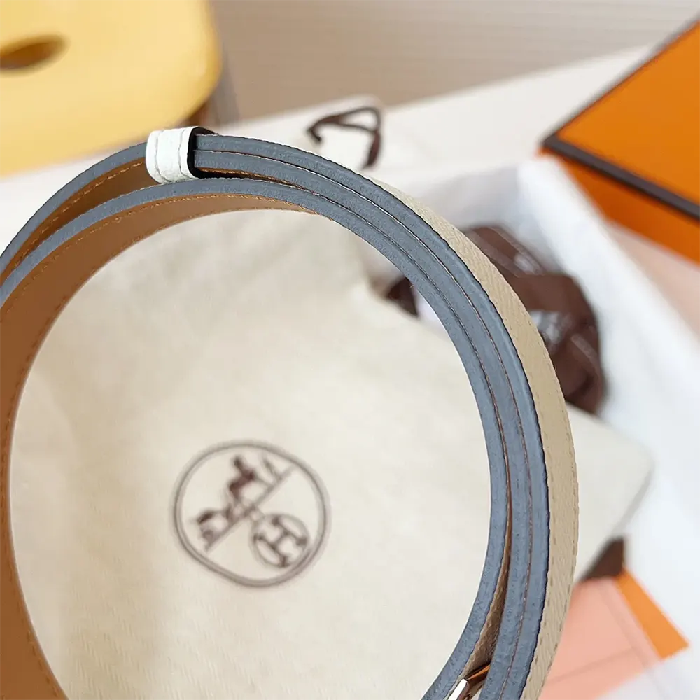 Hermes Women Kelly 18 Belt-White - image 10